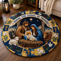Nativity Grace Round Mat Rug - Nature Design | Serene Home Decor