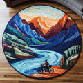Nature Canvas Round Mat Rug - Nature Design | Serene Home Decor (Design 2)