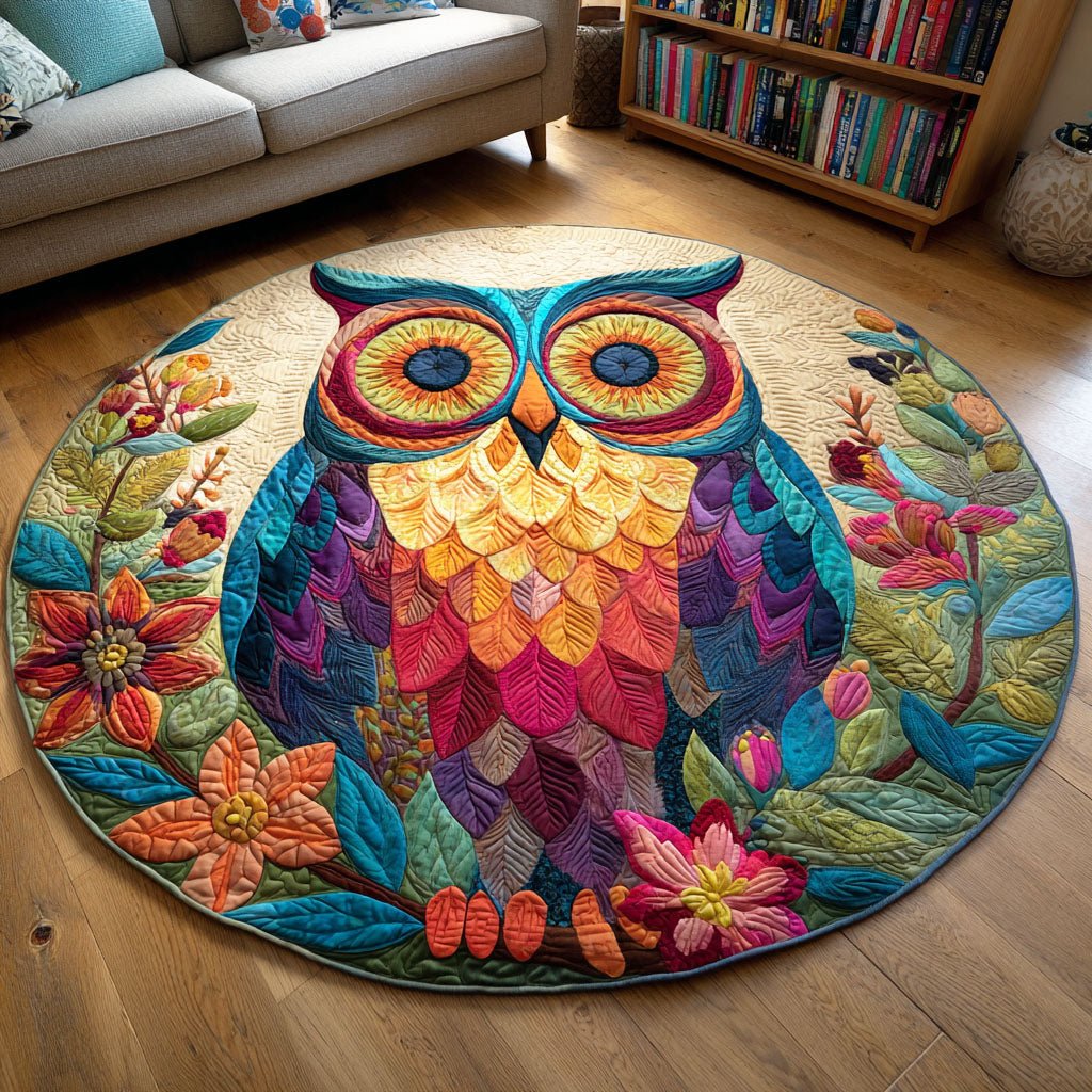 Night Flight Round Mat Rug - Nature Design | Serene Home Decor (Design 2)