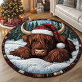 Nordic Cow Round Mat Rug - Nature Design | Serene Home Decor (Design 2)