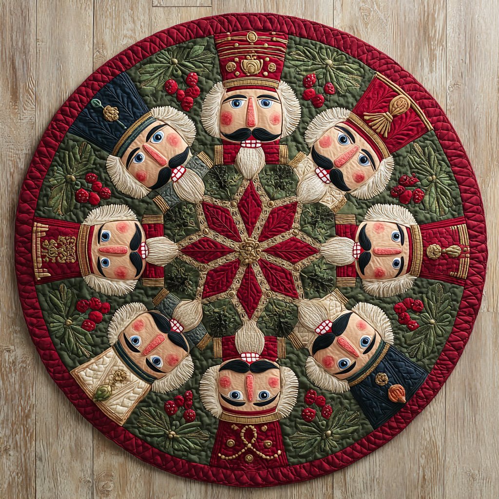 Nutcracker Guard Round Mat Rug - Nature Design | Serene Home Decor (Design 3)