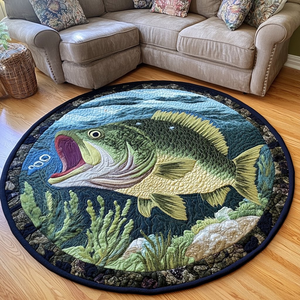 Ocean Breeze Round Mat Rug - Nature Design | Serene Home Decor (Design 2)
