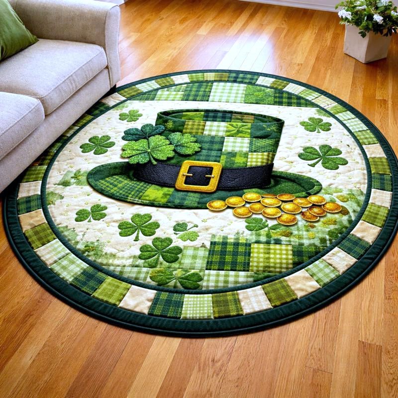 Patrick Day Round Mat Rug - Nature Design | Serene Home Decor (Design 3)