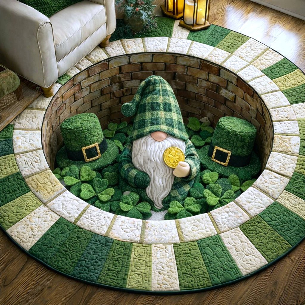 Patrick Day Round Mat Rug - Nature Design | Serene Home Decor (Design 4)