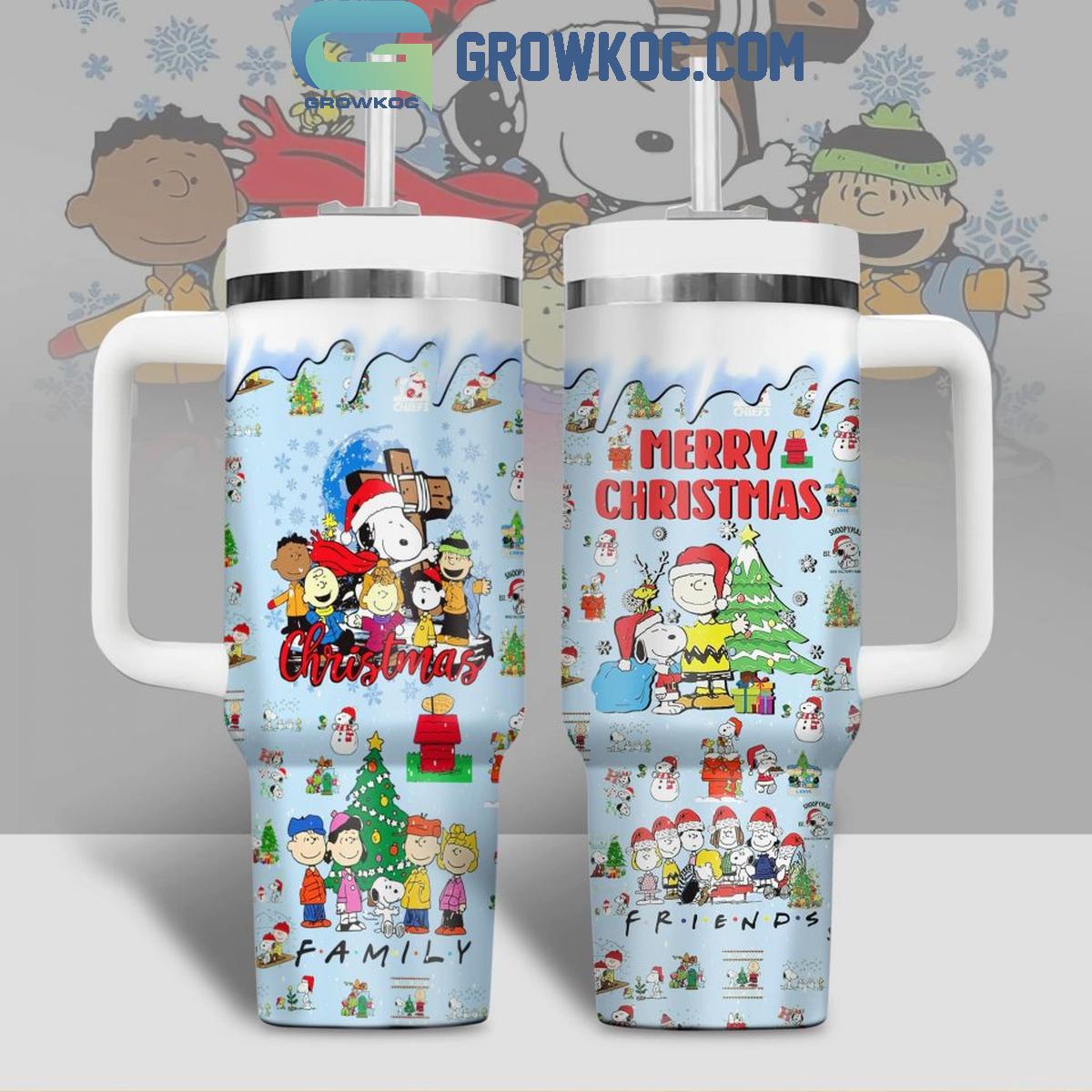Peanuts Snopi Merry Christmas 30oz or 40oz Stainless Steel Tumbler With Handle HG