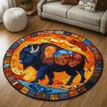 Prairie King Round Mat Rug - Nature Design | Serene Home Decor (Design 2)