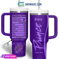 Prince Enjoy Every Day Purple Love 30oz or 40oz Stainless Steel Tumbler With Handle HG