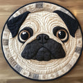 Pug Charm Round Mat Rug - Nature Design | Serene Home Decor (Design 2)