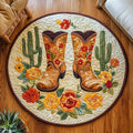 Rustic Charm Round Mat Rug - Nature Design | Serene Home Decor (Design 2)
