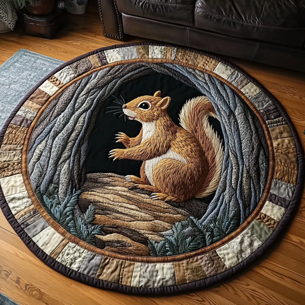 Rustic Serenity Round Mat Rug - Nature Design | Serene Home Decor (Design 2)