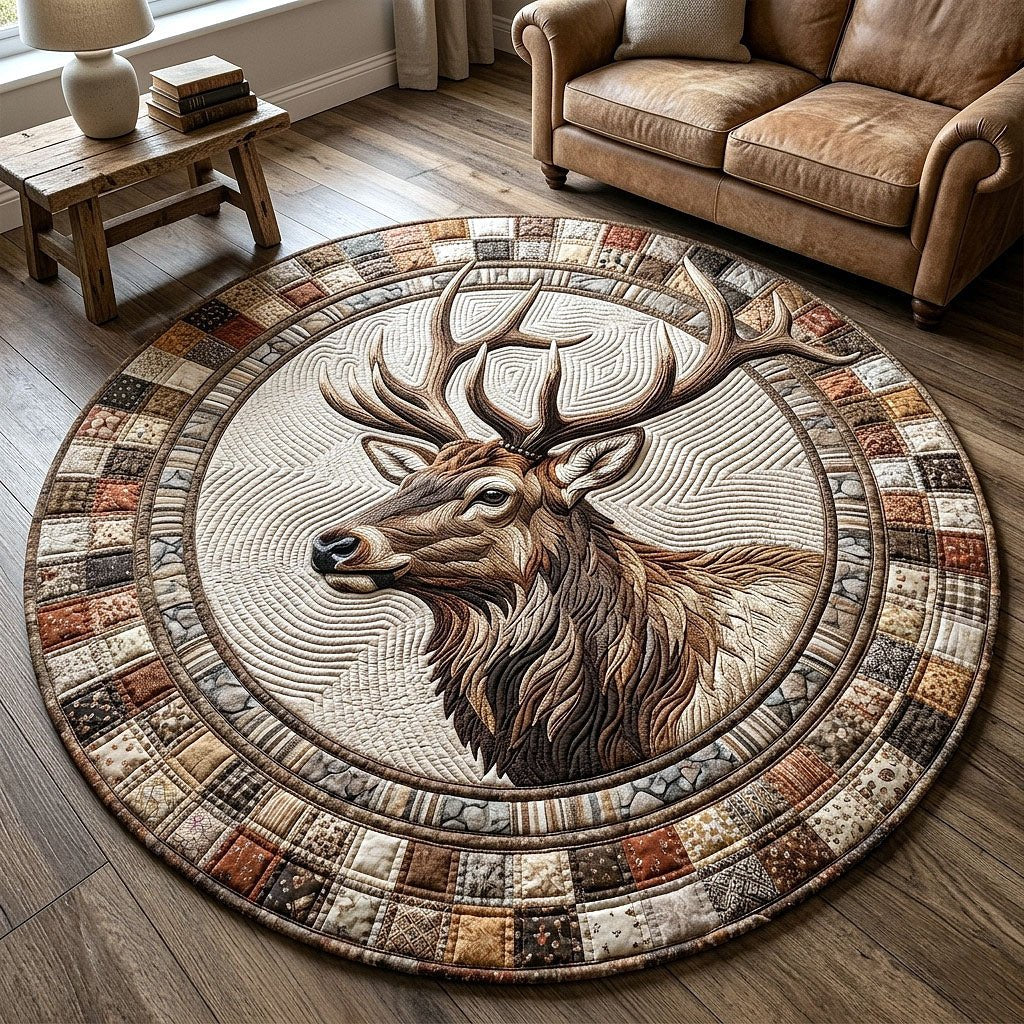 Rustic Wilderness Round Mat Rug - Nature Design | Serene Home Decor (Design 2)