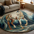 Sacred Circle Round Mat Rug - Nature Design | Serene Home Decor (Design 2)