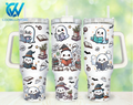 Halloween Ghost Cute Ghost Horror Halloween 30oz or 40oz Stainless Steel Tumbler With Handle QDH