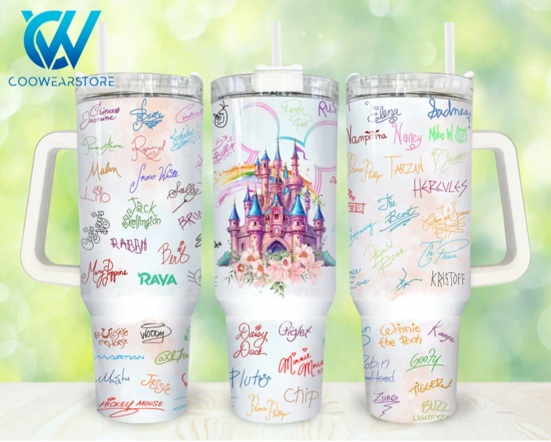 Movies Characters Cartoon Characters Magic Cartoon 30oz or 40oz Stainless Steel Tumbler With Handle QDH