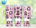 Movies Characters Pink Horror Characters Horror Halloween 30oz or 40oz Stainless Steel Tumbler With Handle QDH