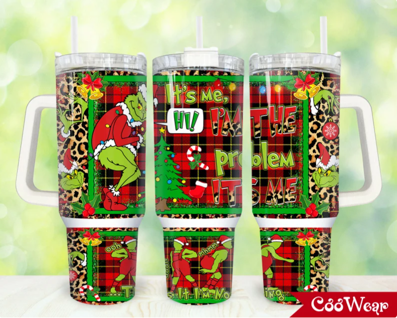 Christmas Merry Christmas Cartoon Christmas 30oz or 40oz Stainless Steel Tumbler With Handle QDH