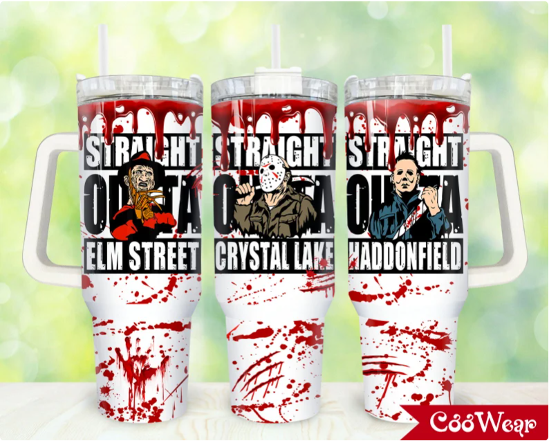 Movies Characters Horror Characters Horror Halloween 30oz or 40oz Stainless Steel Tumbler With Handle QDH