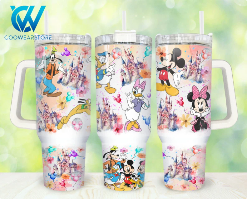 Movies Characters Cartoon Characters Magic Cartoon 30oz or 40oz Stainless Steel Tumbler With Handle QDH