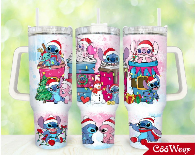 Christmas Character Merry Christmas Cartoon Christmas 30oz or 40oz Stainless Steel Tumbler With Handle QDH