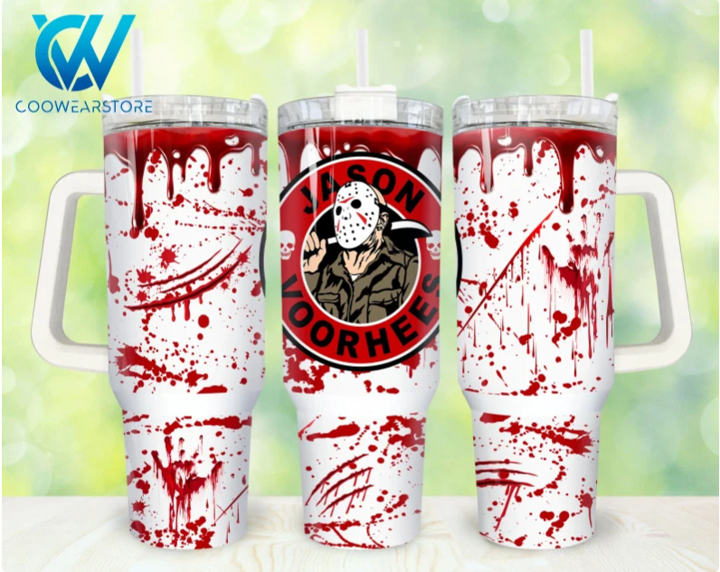 Movies Characters Horror Characters Horror Halloween 30oz or 40oz Stainless Steel Tumbler With Handle QDH