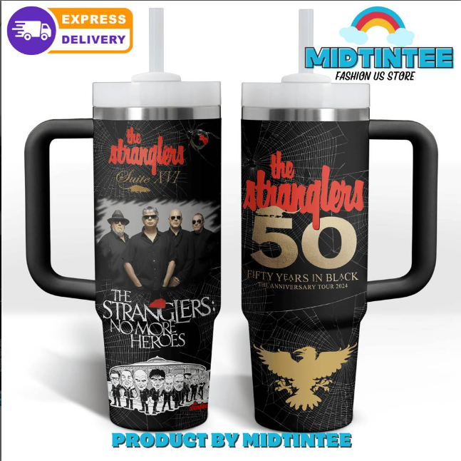 The Stranglers 50th The Anniversary Tour 2024 30oz or 40oz Stainless Steel Tumbler With Handle QDH