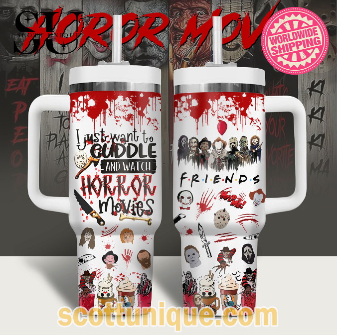 Blood Horror Movie Series 30oz or 40oz Stainless Steel Tumbler With Handle QDH