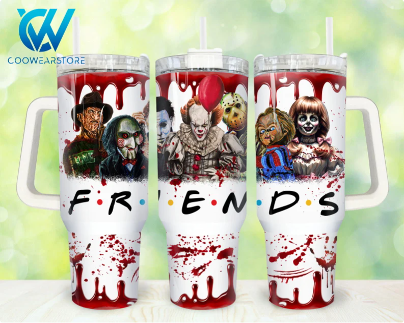 Movies Characters Horror Characters Horror Halloween 30oz or 40oz Stainless Steel Tumbler With Handle QDH