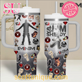 The Death Of Slim Shady Eminem Grey 30oz or 40oz Stainless Steel Tumbler With Handle QDH