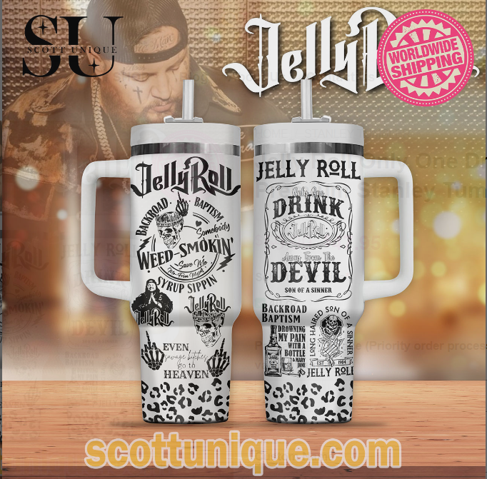 Jelly Roll Only One Drink Custom Premium 30oz or 40oz Stainless Steel Tumbler With Handle QDH
