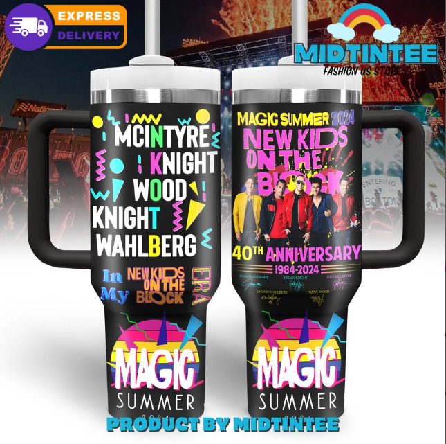New Kids On The Block 2024 40th Anniversary Special 30oz or 40oz Stainless Steel Tumbler With Handle QDH