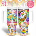 Scooby-Doo Pride Day Love is Love 30oz or 40oz Stainless Steel Tumbler With Handle QDH