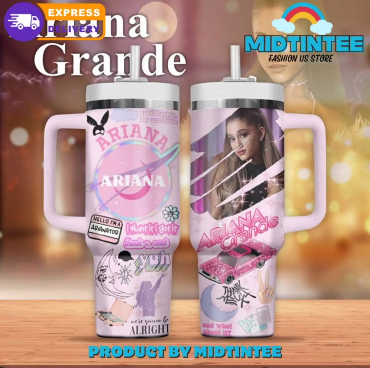 Add to wishlist Ariana Grande I Want It Got It 30oz or 40oz Stainless Steel Tumbler With Handle QDH