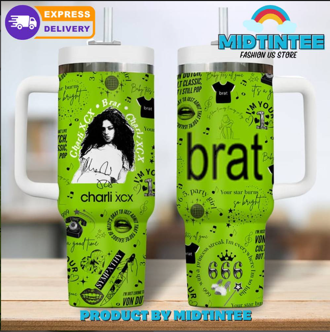 Charli XCX Party Girl 30oz or 40oz Stainless Steel Tumbler With Handle QDH