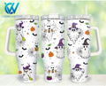 Halloween Ghost Retro Halloween Ghost Horror 30oz or 40oz Stainless Steel Tumbler With Handle QDH