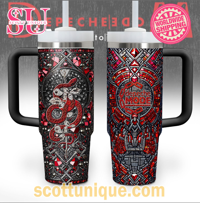 Depeche Mode Ruby Diamond Red 30oz or 40oz Stainless Steel Tumbler With Handle QDH