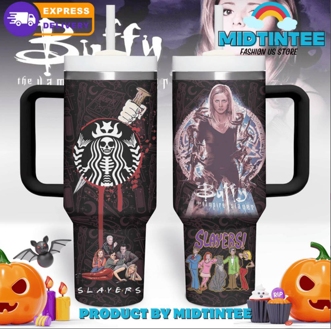 Buffy The Vampire Slayer TV Series 30oz or 40oz Stainless Steel Tumbler With Handle QDH