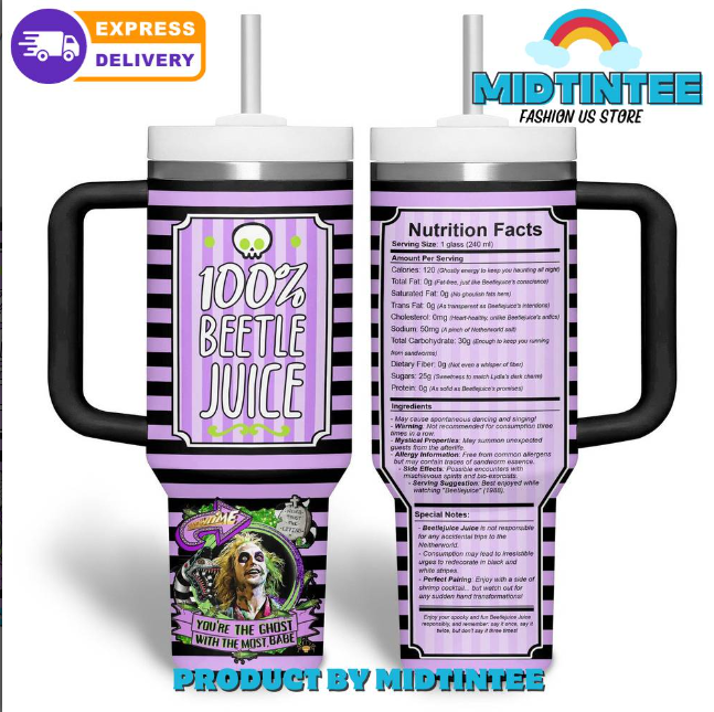 Beetle Juice You Are The Ghost With The Most 30oz or 40oz Stainless Steel Tumbler With Handle QDH
