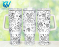 Movies Characters Cartoon Characters Magic Cartoon 30oz or 40oz Stainless Steel Tumbler With Handle QDH