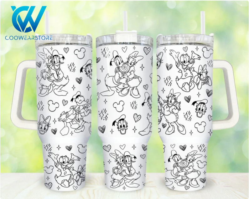 Movies Characters Cartoon Characters Magic Cartoon 30oz or 40oz Stainless Steel Tumbler With Handle QDH