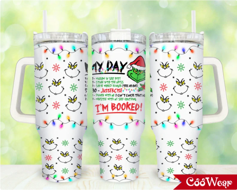 Christmas Merry Christmas Cartoon Christmas 30oz or 40oz Stainless Steel Tumbler With Handle QDH
