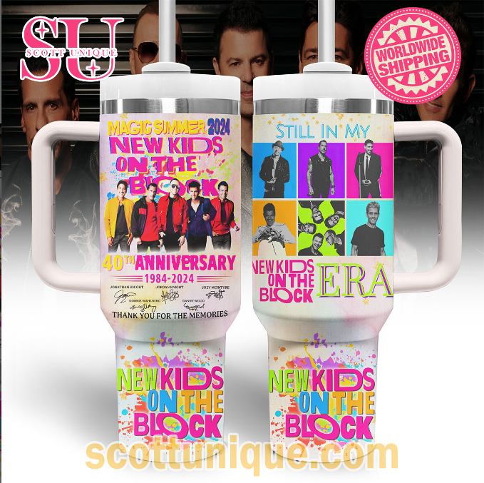 NKOTB Still In My 40th Anniversary 30oz or 40oz Stainless Steel Tumbler With Handle QDH