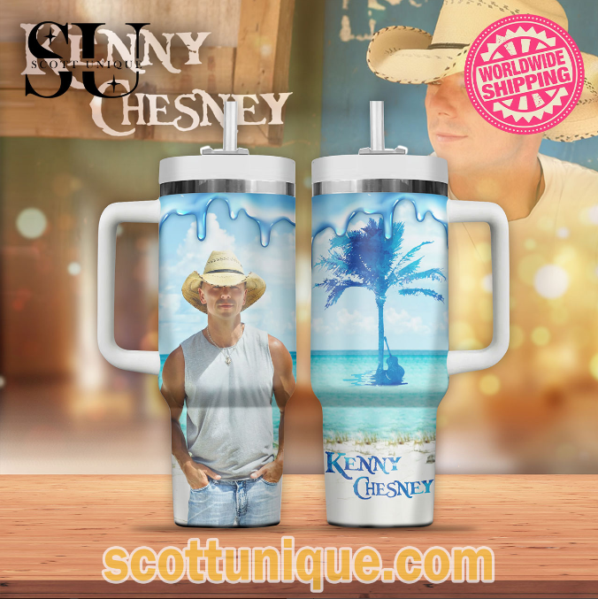 Kenny Chesney Blue Melting 30oz or 40oz Stainless Steel Tumbler With Handle QDH