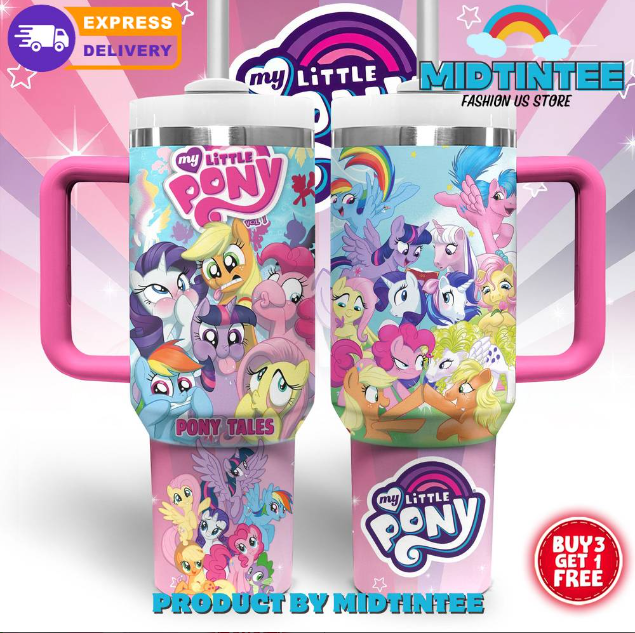 My Little Pony Tales Special 30oz or 40oz Stainless Steel Tumbler With Handle QDH