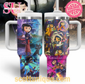 Coraline Movie 2024 Artwork Themes 30oz or 40oz Stainless Steel Tumbler With Handle QDH