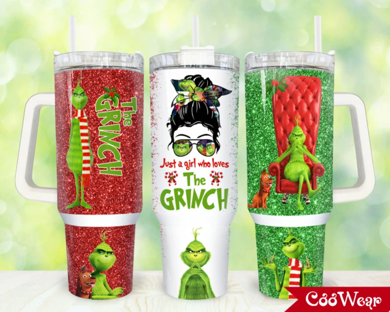 Christmas Characters Merry Christmas Cartoon Christmas 30oz or 40oz Stainless Steel Tumbler With Handle QDH