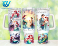 Princess and Prince Cartoon Characters Princess Cartoon 30oz or 40oz Stainless Steel Tumbler With Handle QDH