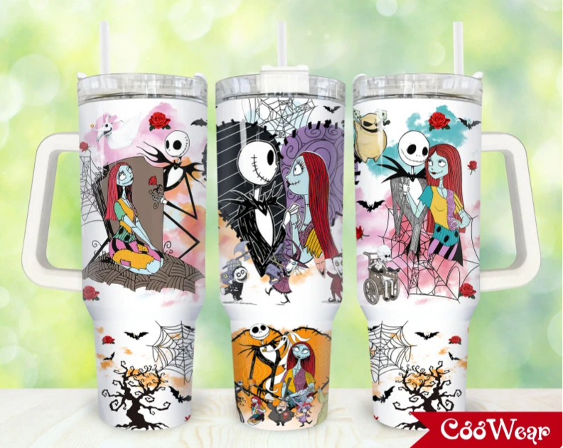 Movies Characters Halloween Characters Horror 30oz or 40oz Stainless Steel Tumbler With Handle QDH