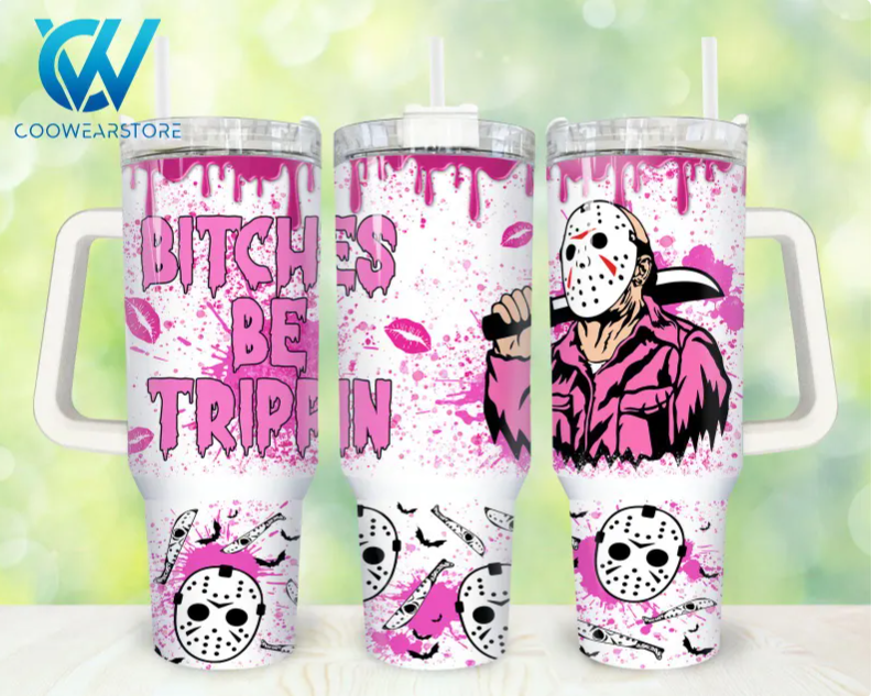 Movies Characters Horror Characters Horror Halloween 30oz or 40oz Stainless Steel Tumbler With Handle QDH