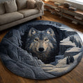Shadow Wolf Round Mat Rug - Nature Design | Serene Home Decor (Design 2)