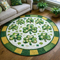 Shamrock Round Mat Rug - Nature Design | Serene Home Decor (Design 5)